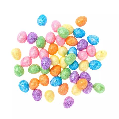 DP CRAFT BROKATOWE JAJKA STYROPIANOWE 1.8CM 50SZT TĘCZOWE DPWL-057