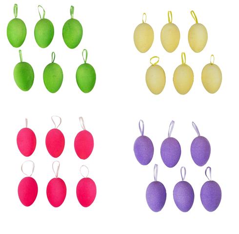 ARPEX-WN DEKORACYJNE JAJECZKA FLOKOWANE (6SZT.)