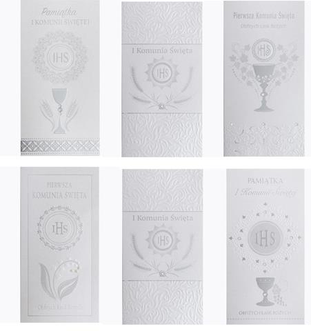POLMAK KARTKA OZDOBNA KOMUNIA ŚWIĘTA    DLUX KOM 88 /6/