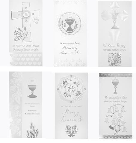 POLMAK KARTKA OZDOBNA KOMUNIA ŚWIĘTA    DLUX KOM 119 /6/