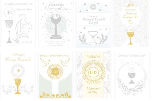 POLMAK KARTKA OZDOBNA KOMUNIA ŚWIĘTA    B6Z KOM 111 ZŁOCONA /25/