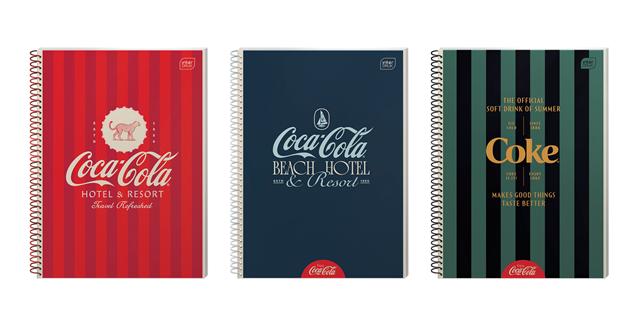 INTERDRUK KOŁOZESZYT A4 80K KRATKA # SOFT TOUCH COCA COLA /5/