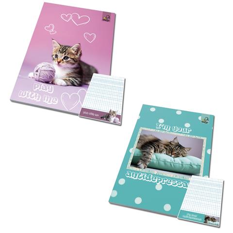 BEE-BEE NOTES A6 50K KRATKA # 80G/M2 Z  PODDRUKIEM BF CATS /10/
