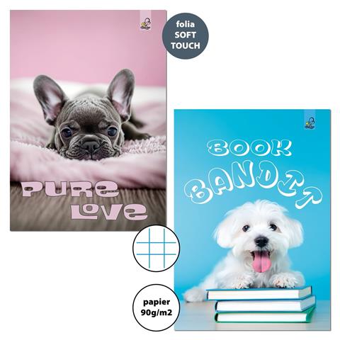 BEE-BEE ZESZYT A5 32K KRATKA # 90G/M2   BF DOGS /10/