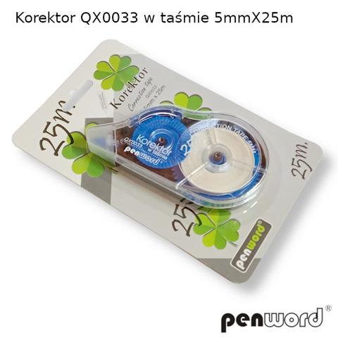 KOREKTOR W TAŚMIE 25Mx5MM QX0033 PSH    /12/