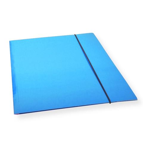 TECZKA A4 Z GUMKĄ CF-1 LAKIEROWANA NIEBIESKA 300G/M2 PSH /10/
