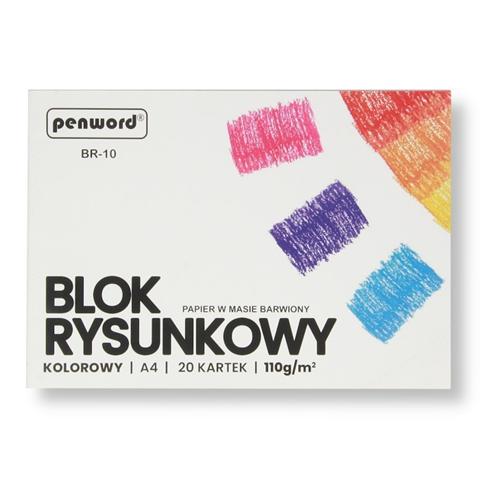 BLOK RYSUNKOWY A4 KOLOROWY BR-10 110G/M220 KARTEK PSH /10/ /160/