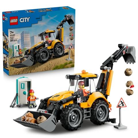 LEGO CITY 60480 Żółta koparko-ładowarka