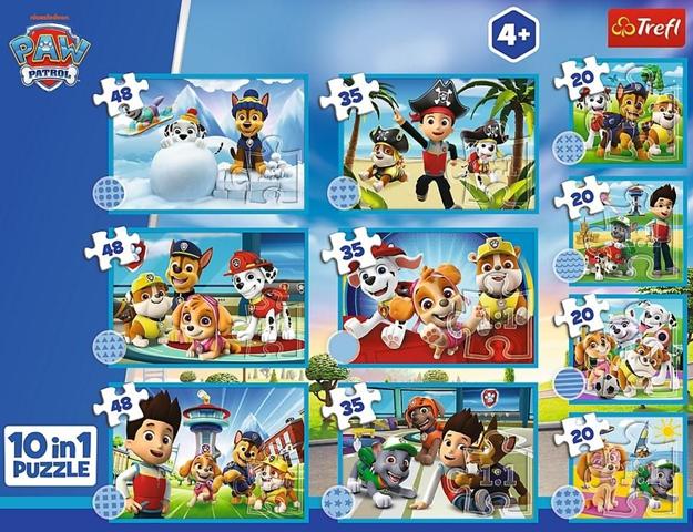 TREFL PUZZLE 10W1 DZIELNA DRUŻYNA PSIEGO PATROLU 96012