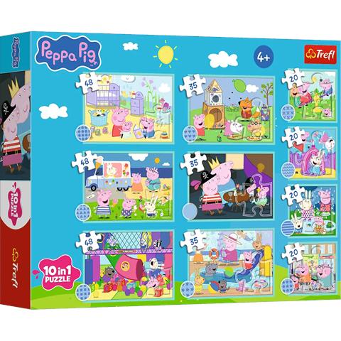 TREFL PUZZLE 10W1 ZABAWNY ŚWIAT PEPPY 96013