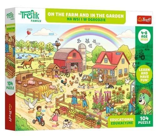 TREFL PUZZLE 104EL EDU  NA WSI I W OGRODZIE 15599