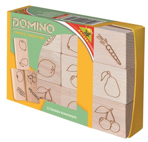 BĄCZEK DOMINO DREWNIANE - OWOCE I WARZYWA/16