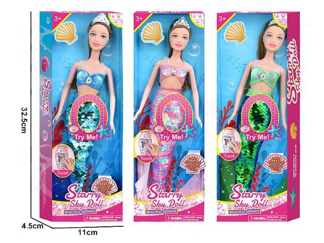 BIGTOYS LALKA SYRENKA Z CEKINAMI BLAL8107