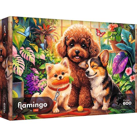 TREFL PUZZLE 600EL FLAMINGOBYTREFL PSY WORANŻERII 12205