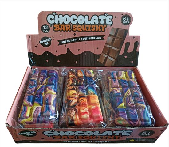GNIOTEK ANTYSTRESOWY SQUISHY CZEKOLADA KOLOR POMAZANA(12SZT W DISPLAYU)