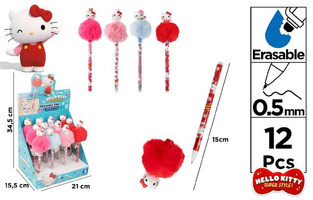 MP-DŁUGOPIS WYMAZYWALNY Z POMPONEM HELLOKITTY 0.5MM HK57004 /12/