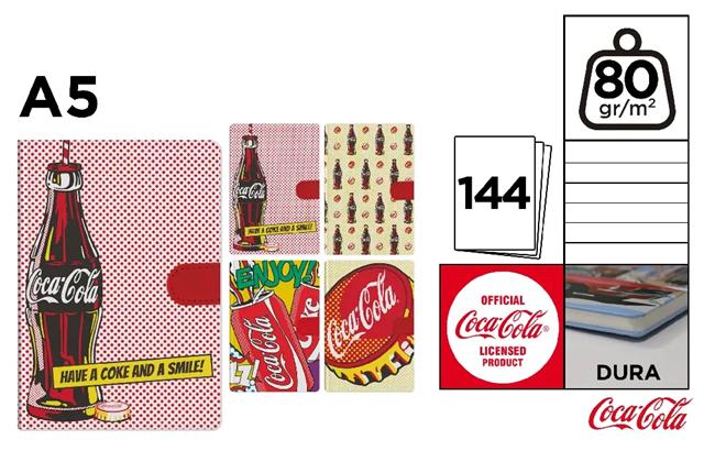 MP-NOTATNIK A5 144 STRONY 80/GM2 COCA   COLA CC024 /12/