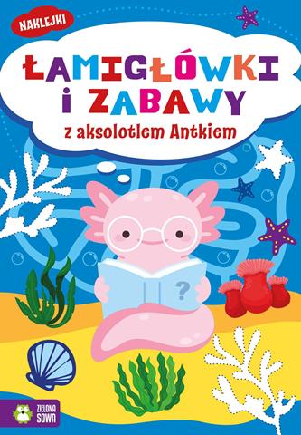 ZIELONA SOWA KSIĄŻECZKA ŁAMIGŁÓWKI I ZABAWY Z AKSOLOTLEM ANTKIEM