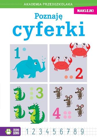 ZIELONA SOWA KSIĄŻECZKA AKADEMIA PRZEDSZKOLAKA POZNAJĘ CYFERKI