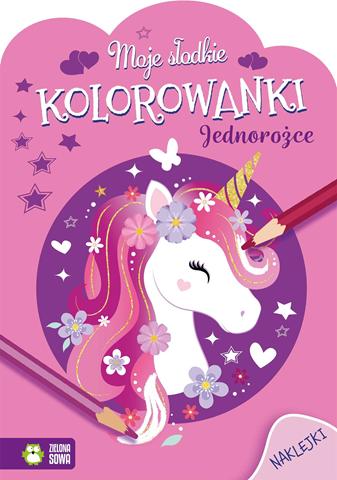 ZIELONA SOWA KOLOROWANKA MOJE SŁODKIE JEDNOROŻCE