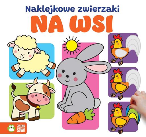 ZIELONA SOWA KSIĄŻECZKA NAKLEJKOWE ZWIERZAKI NAWSI