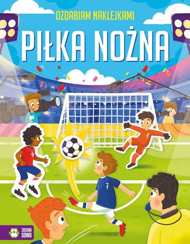 ZIELONA SOWA KSIĄŻECZKA OZDABIAM NAKLEJKAMI PIŁKA NOŻNA