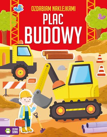 ZIELONA SOWA KSIĄŻECZKA OZDABIAM NAKLEJKAMI PLAC BUDOWY
