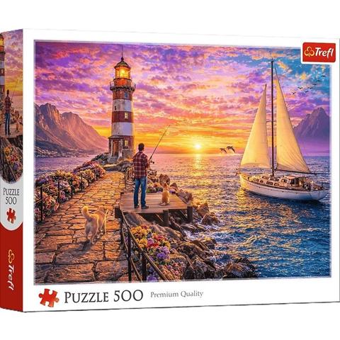 TREFL PUZZLE 500EL LATARNIA O ZACHODZIE SŁOŃCA 37571
