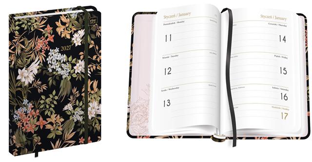 INTERDRUK KALENDARZ KSIĄŻKOWY 2027 B6 192 KARTKI METALLIC BLOOM