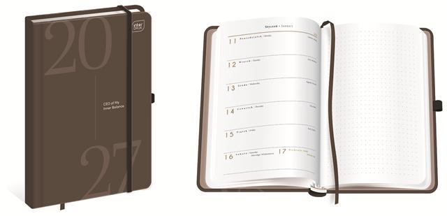 INTERDRUK KALENDARZ KSIĄŻKOWY 2027 A5 192 KARTEK MAT+UV BALANCE