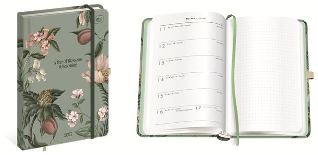 INTERDRUK KALENDARZ KSIĄŻKOWY 2027 A5 192 KARTKI MAT+UV WILD FLOWER TWARDA OPRAWA