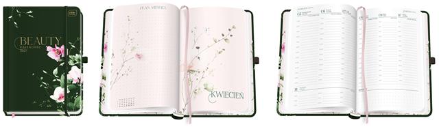 INTERDRUK KALENDARZ KSIĄŻKOWY 2027 A5 Z KIESZONKĄ 192 KARTKI METALLIC BEAUTY SWEET PEAS
