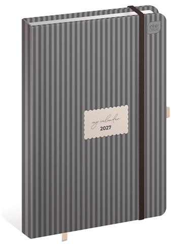 INTERDRUK KALENDARZ KSIĄŻKOWY 2027 A5 384 KARTKI MAT+UV STRIPES