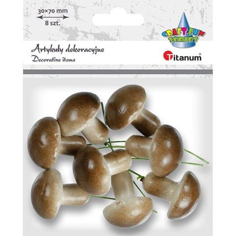 TITANUM DEKORACJE GRZYBY 8SZT 92637
