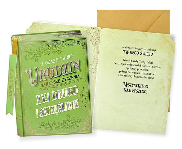 KUKARTKA KARTKA OZDOBNA URODZINY (KSIĄŻKA) DKP-129