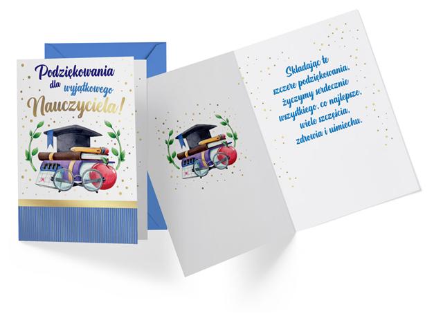 KUKARTKA KARTKA OZDOBNA DZIEŃ NAUCZYCIELA PODZIĘKOWANIA DLA NAUCZYCIELA PR-423