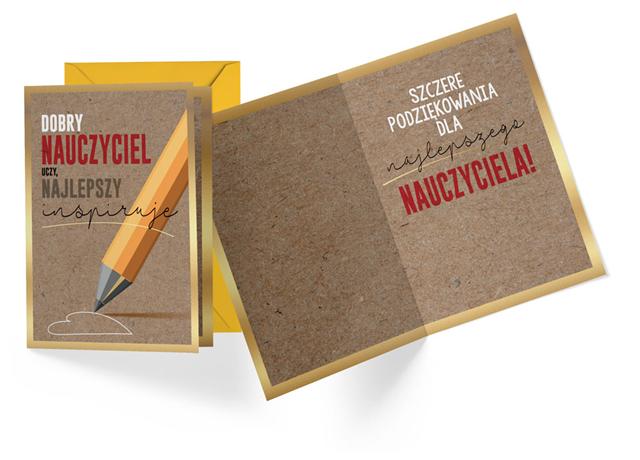 KUKARTKA KARTKA OZDOBNA DZIEŃ NAUCZYCIELA DLA NAJLEPSZEGO NAUCZYCIELA PR-424