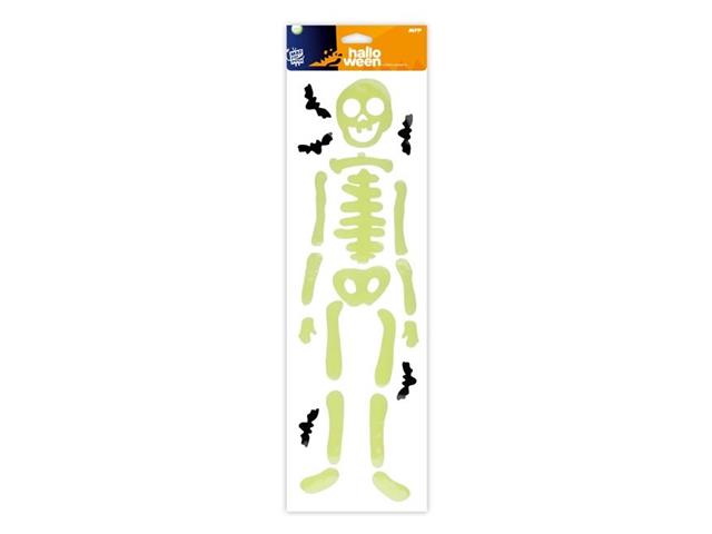 MFP NAKLEJKA HALLOWEEN SZKIELET ŚWIECĄCY