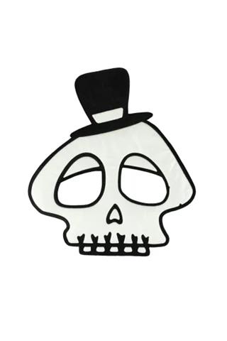 ARPEX MASKA NA HALLOWEEN (FLOKOWANA) - CZASZKA HALLOWEEN