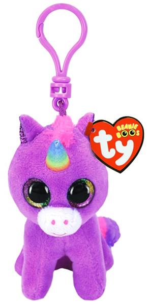 TY.BEANIE BOOS BRELOK FIOLETOWY JEDNOROŻEC ROSETTE 8.5CM 35238