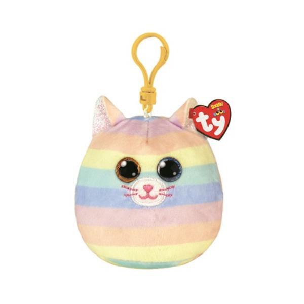 TY.SQUISHY BOOS BRELOK TĘCZOWY KOT HEATHER 8.5CM 39561