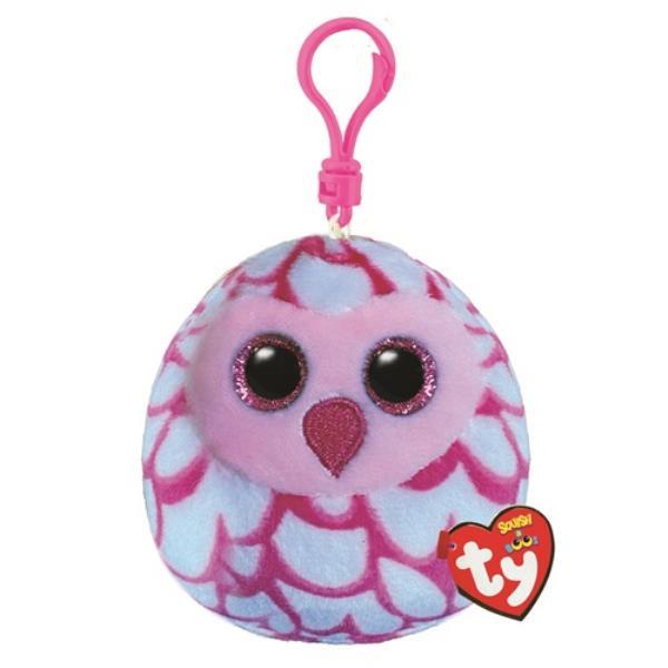 TY.SQUISHY BOOS BRELOK RÓŻOWA SOWA PINKY 8.5CM 39563