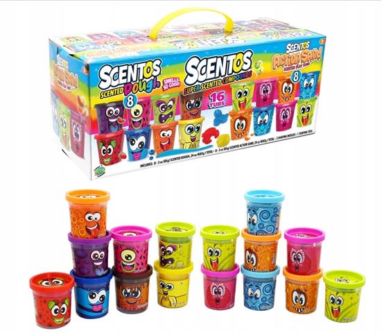 DUMEL PACHNĄCY ZESTAW- CIASTOLINA 8szt. +PIASEK KINETYCZNY 8szt.