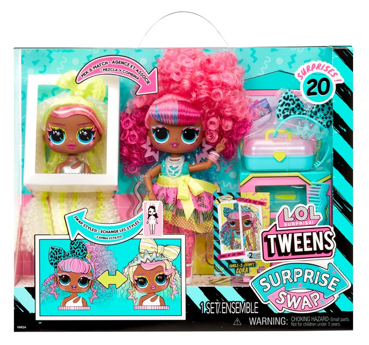 lol surprise omg lalka tweens swap fashion curls-2-crimps cora 593263 mga