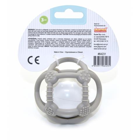 DUMEL GILIGUMS PIŁKA GRZECHOTKA SZARA   64231