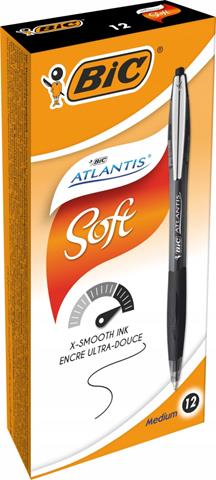 bic-długopis atlantis soft 1.0mm czarny /12/