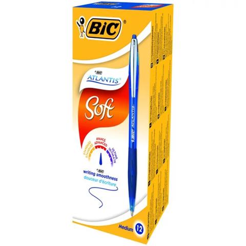 bic-długopis atlantis soft 1.0mm niebieski /12/