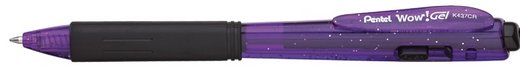 pentel długopis żel. k437cr-v fiolet wowgel