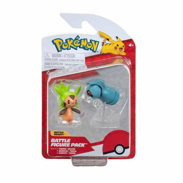 POKEMON FIGURKA BITEWNA DWUPAK CHESPIN + BELDUM PKW3014 ORBICO
