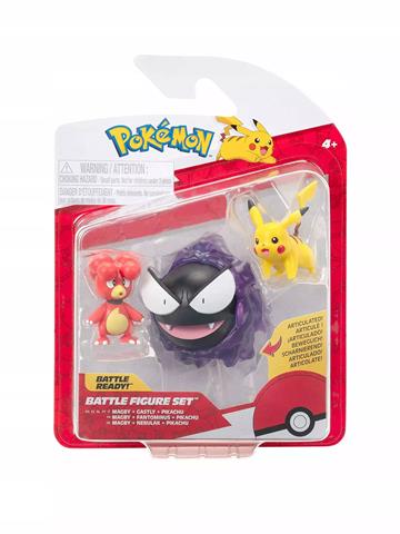 POKEMON FIGURKA BITEWNA 3-PAK MAGBY + GASTLY + PIKACHU PKW4082 ORBICO